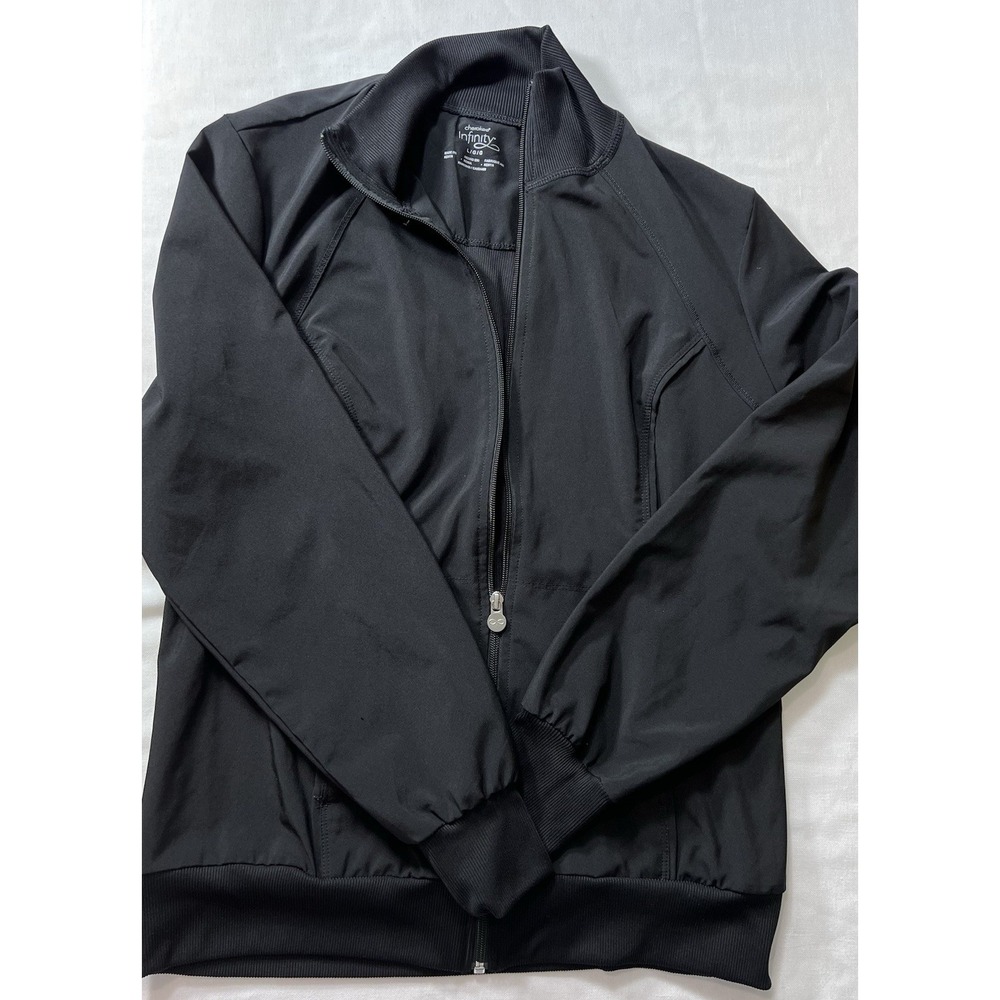 Infinity Cherokee Black Sweater Sz L Soft Classic Windbreaker Athletic Jacket